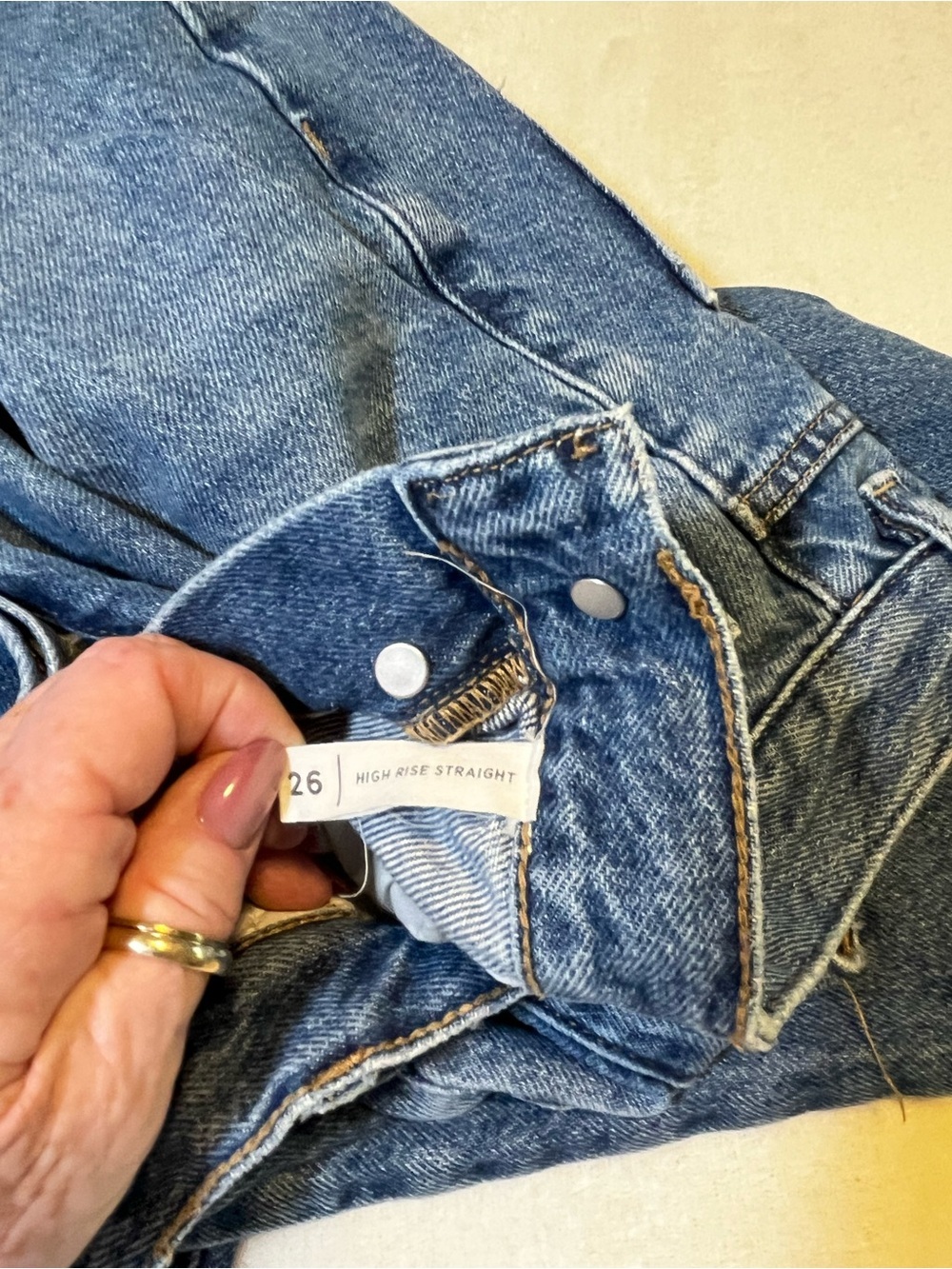 πβ¨ PacSun High Rise Straight Leg Jeans Womenβs Size 26 Raw Hem β¨π - Picture 6 of 6
